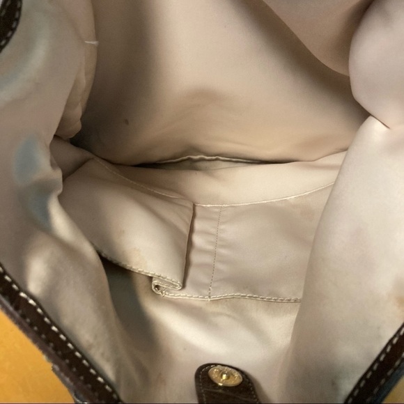 COACH Penelope Soft Pebbled Turnlock Carryall Deep Brown Tote Bag - Picture 8 of 9